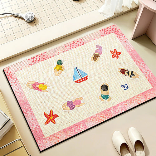 Fun-Themed Bathroom Mat Bowlift