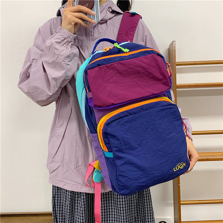 Multi-Compartment Colorful Backpack Bowlift