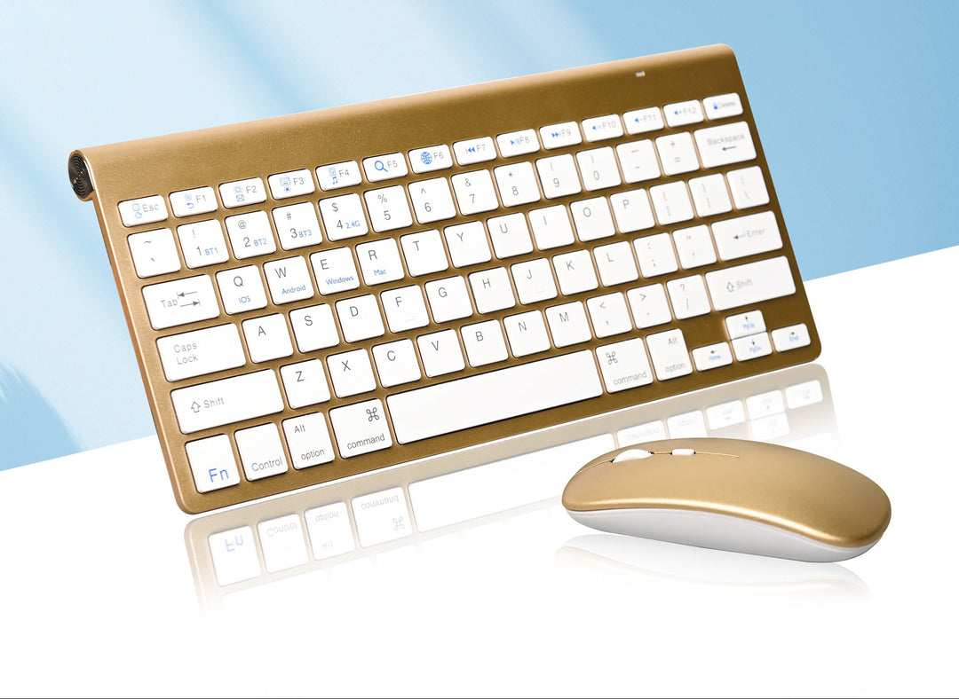 Wireless Compact Keyboard and Mouse Set Bowlift