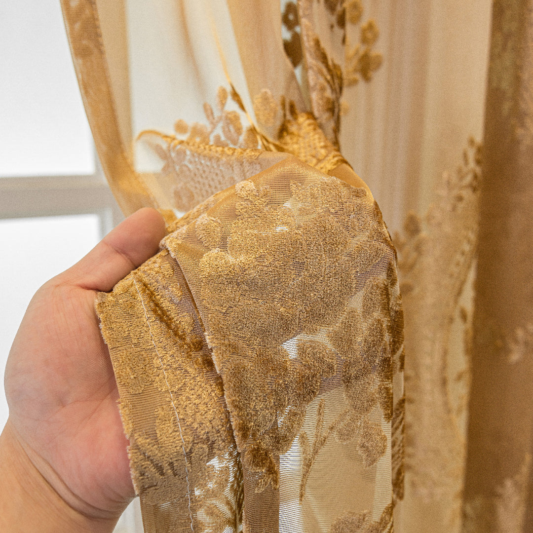 Elegant Sheer Lace Curtains Bowlift