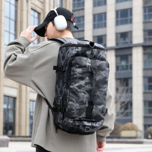 Versatile Camouflage Backpack Bowlift