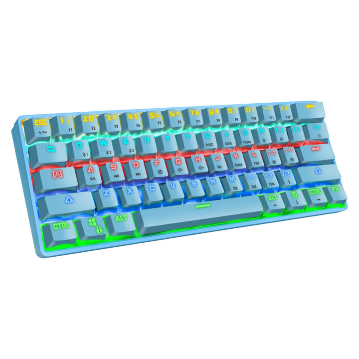 Compact Mechanical Gaming Keyboard with Backlit Keys Bowlift