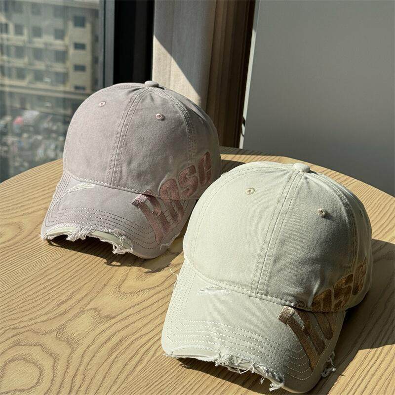 Men's Distressed Cotton Baseball Cap Bowlift 1784270811
