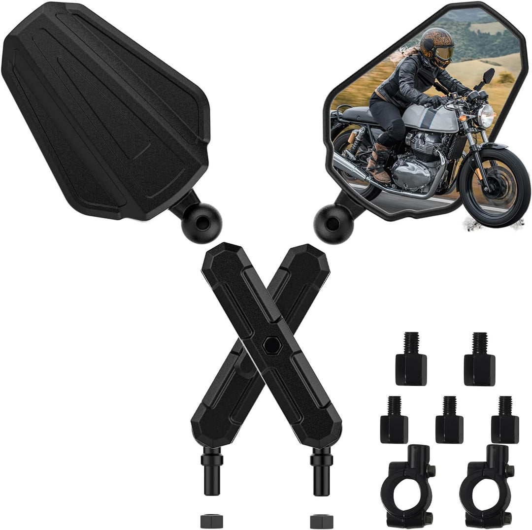 Adjustable Sport Motorcycle Mirrors Bowlift