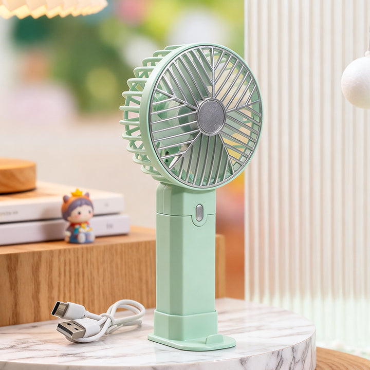 Women Portable USB Hand Fan with Flexible Tilt Bowlift