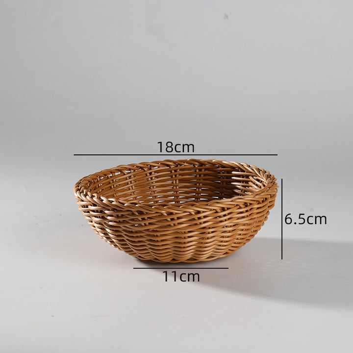 Handcrafted Round Wicker Serving Bowl Bowlift