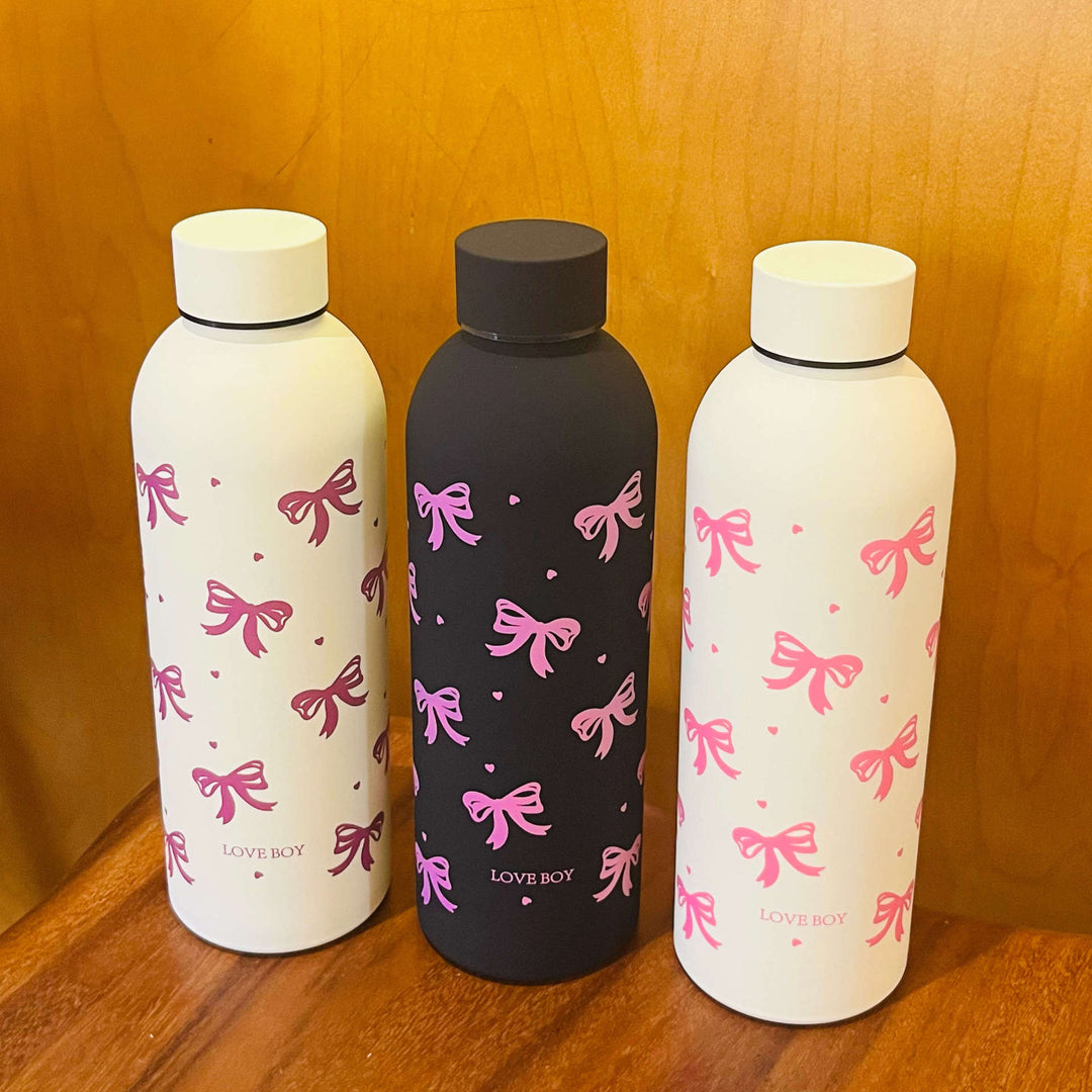 Women's insulated drinking bottle with stylish bow motif Bowlift