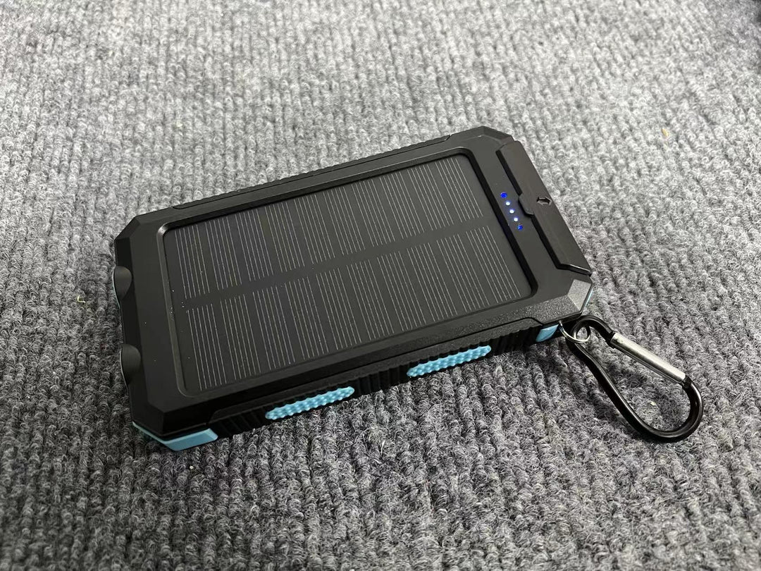 Portable solar power bank with integrated charging plug function Bowlift