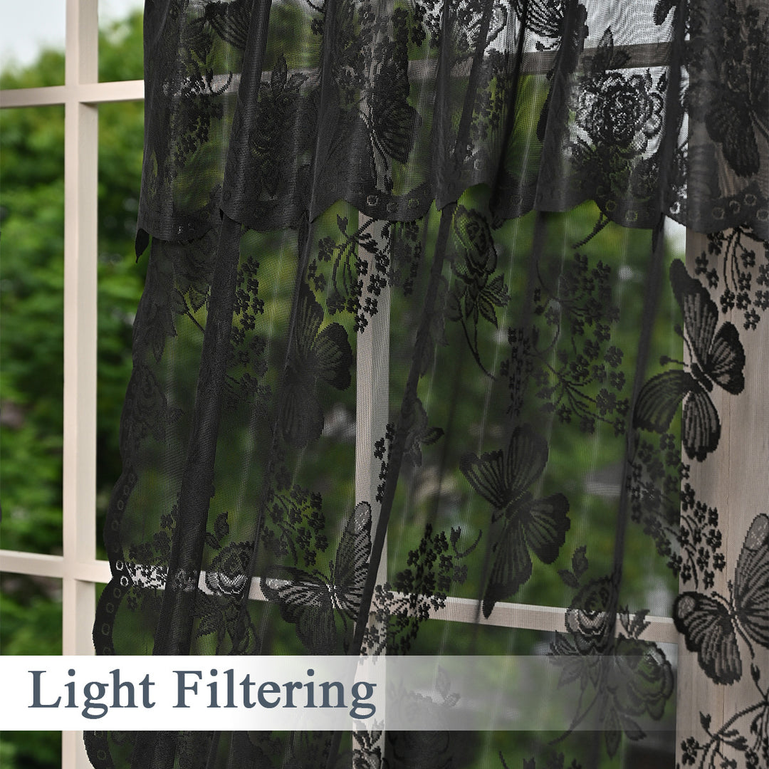 Floral Lace Window Curtain