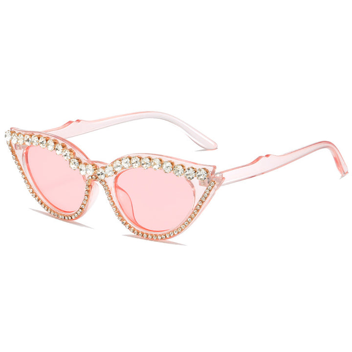 Women's extravagant cat-eye sunglasses with glamorous crystal embellishments Bowlift