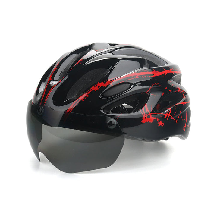 Cycling Helmet with Built-in Visor Bowlift