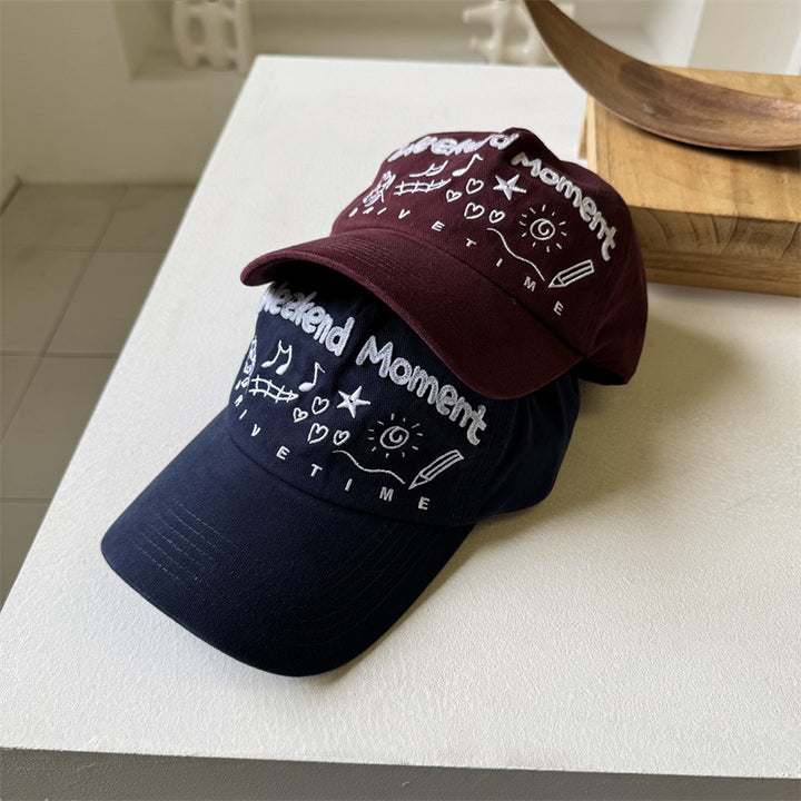 Women's Embroidered Graphic Visor Cap Bowlift