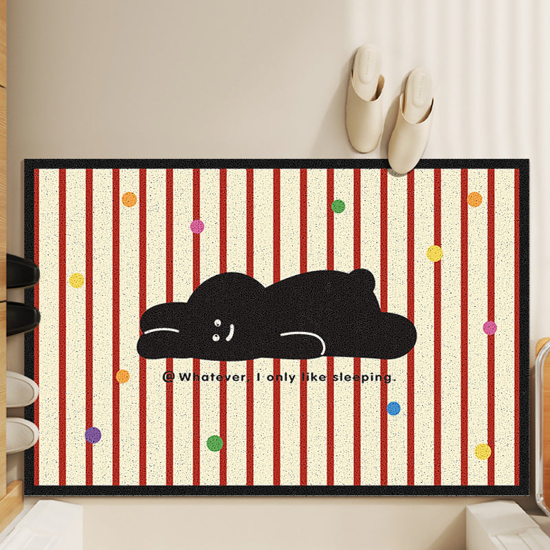 Playful Cat-Themed Welcome Mat