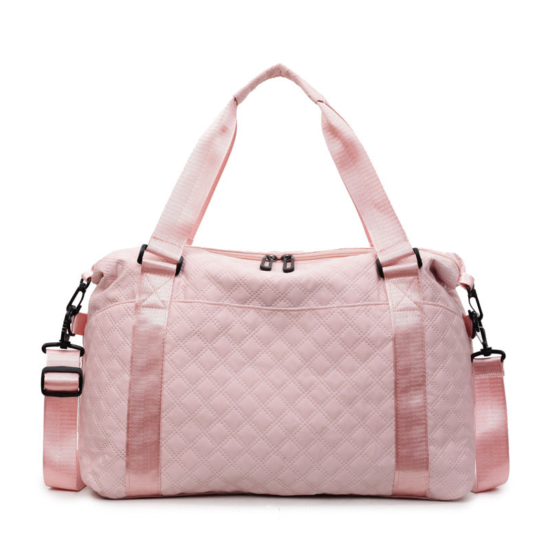 Quilted Fabric Travel Duffle Bag Bowlift