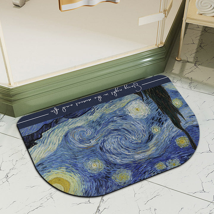 Artistic Round Bath Mat
