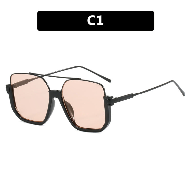 Women oversized sunglasses with trendy square frame and protective UV filter Bowlift