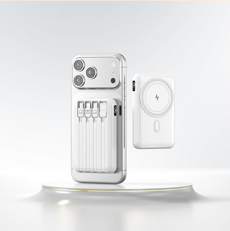 Power bank with integrated charging cable and stylish design Bowlift