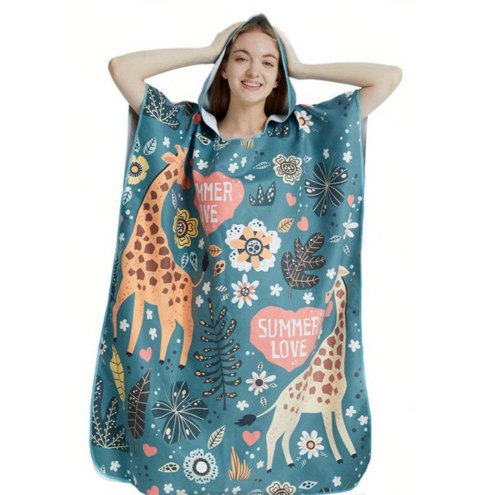 Women colorful bath tunnel with hood Bowlift