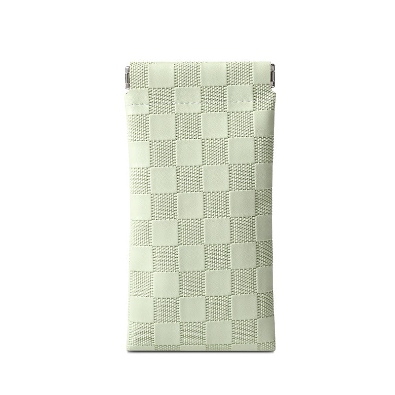 Stylish Checkered Zippered Pouch