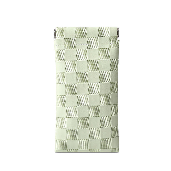 Stylish Checkered Zippered Pouch
