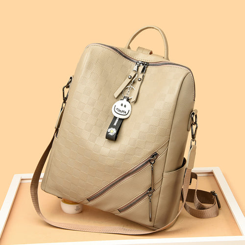 Checkered Pattern Stylish Backpack Bowlift