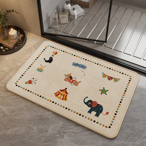 Decorative Cat-Themed Bath Mat Bowlift