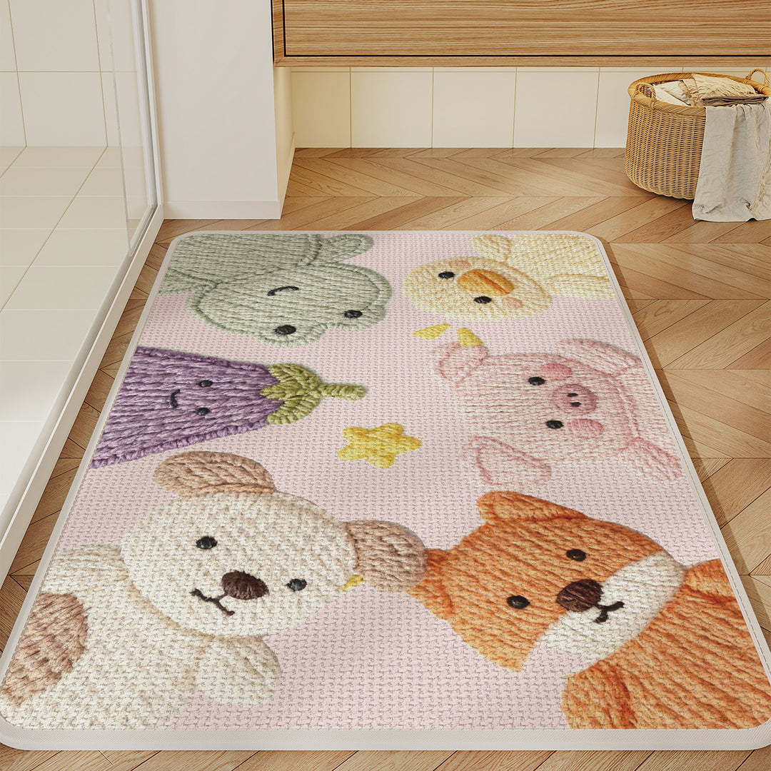 Fun-Themed Cartoon Bath Mat Bowlift