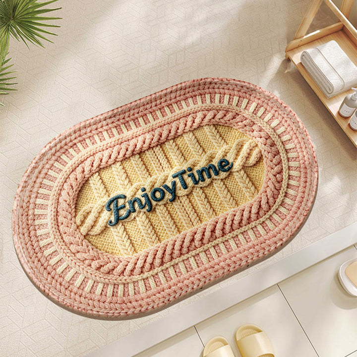 Textured Braided Area Mat