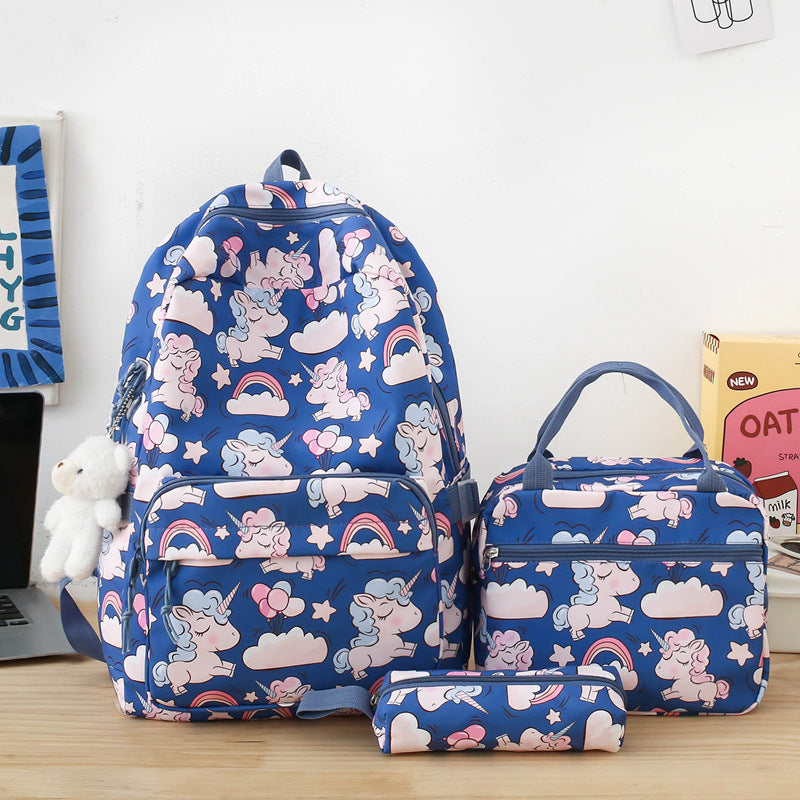 Backpack set with colorful unicorn motif Bowlift