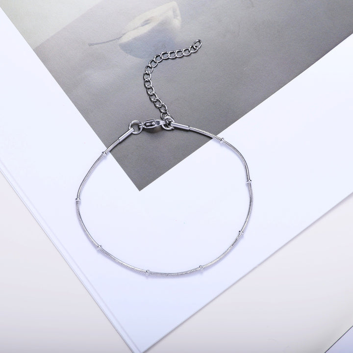 Adjustable Beaded Chain Bracelet Bowlift