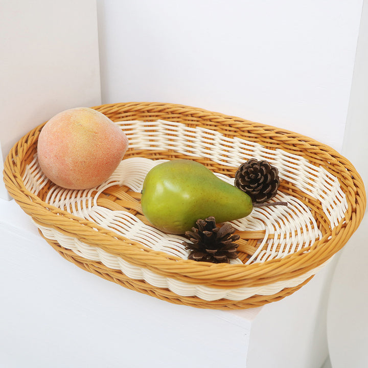 Oval Woven Fruit Storage Bowlift