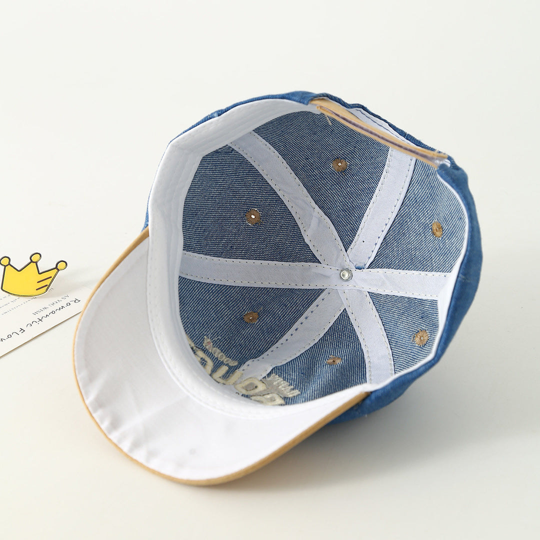 Unisex Adjustable Denim Baseball Cap Bowlift
