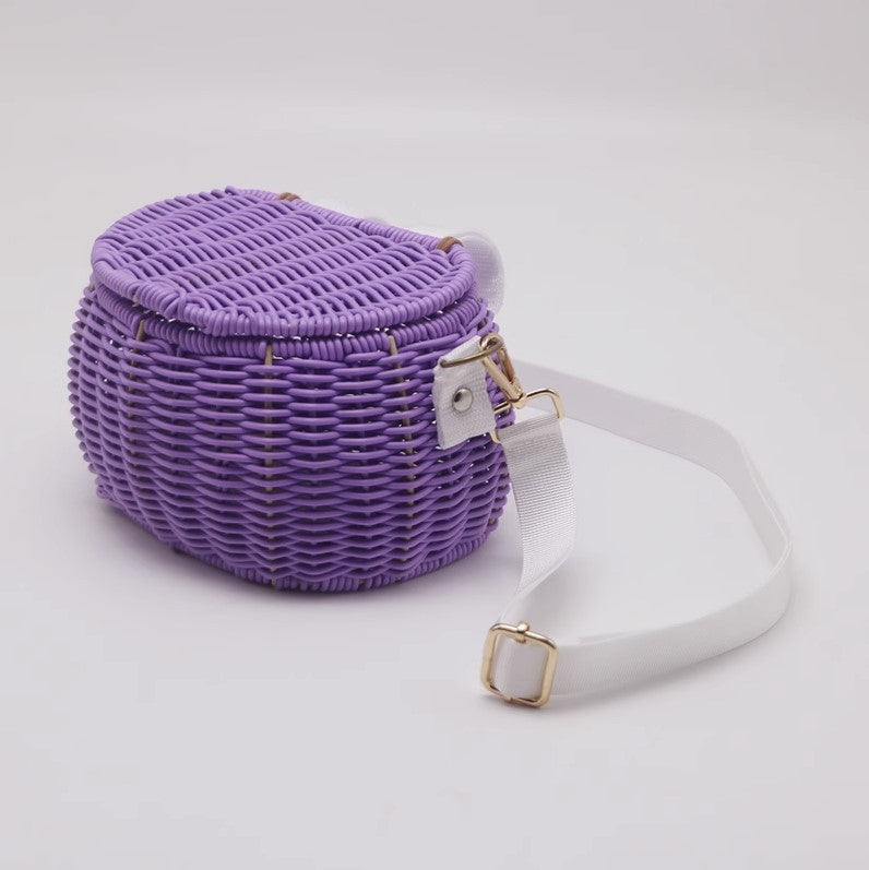 Stylish Woven Crossbody Bag Bowlift