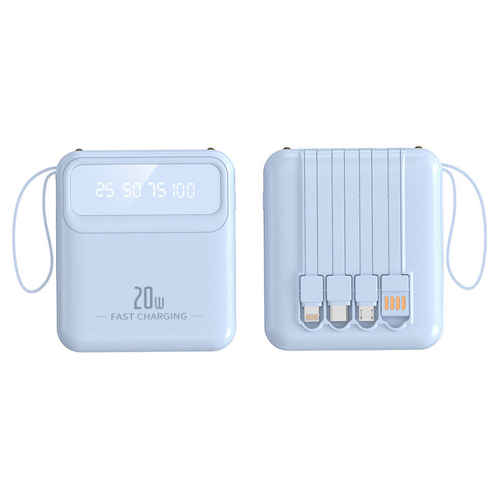 Portable power bank with multifunctional fast charging capability and digital display Bowlift