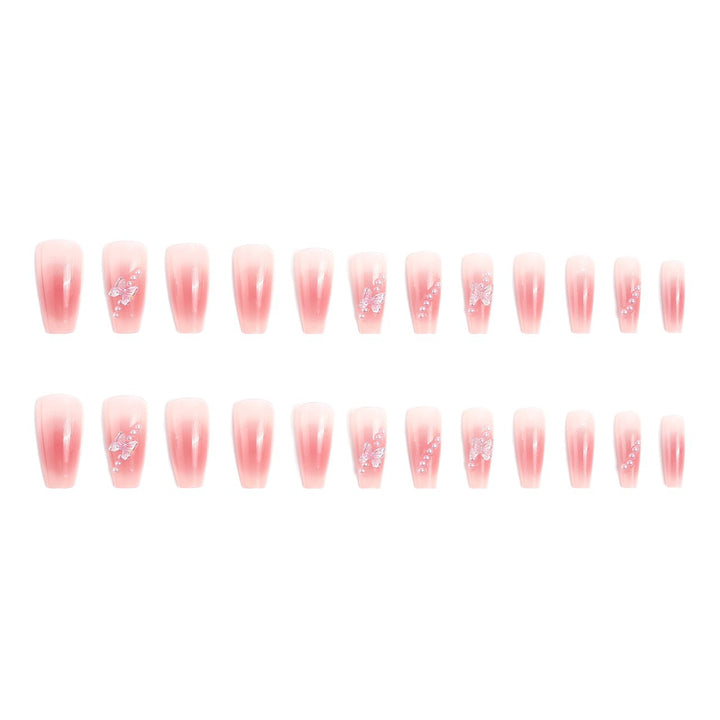 Artificial nails with luxurious pearl and glitter decorations Bowlift