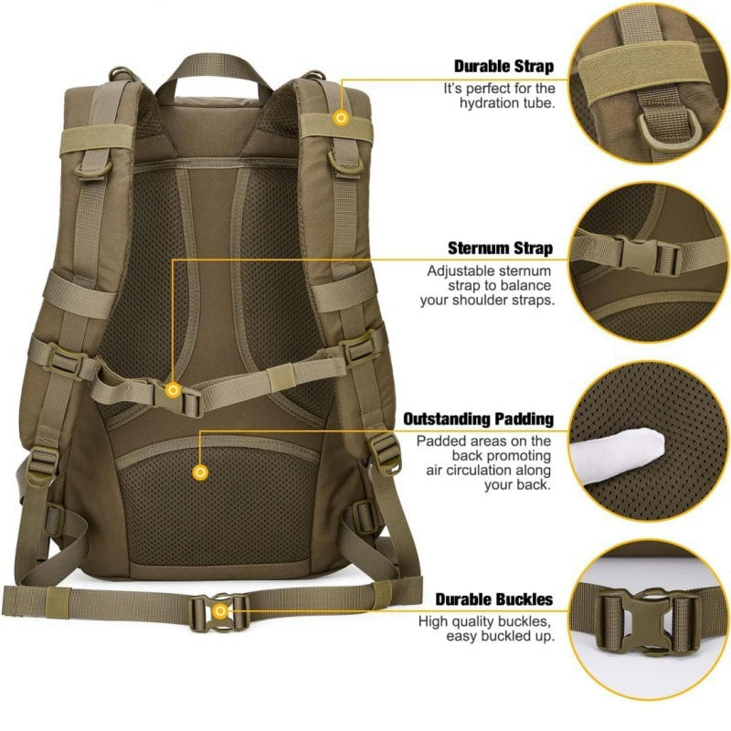 Tactical Multi-Pocket Backpack Bowlift