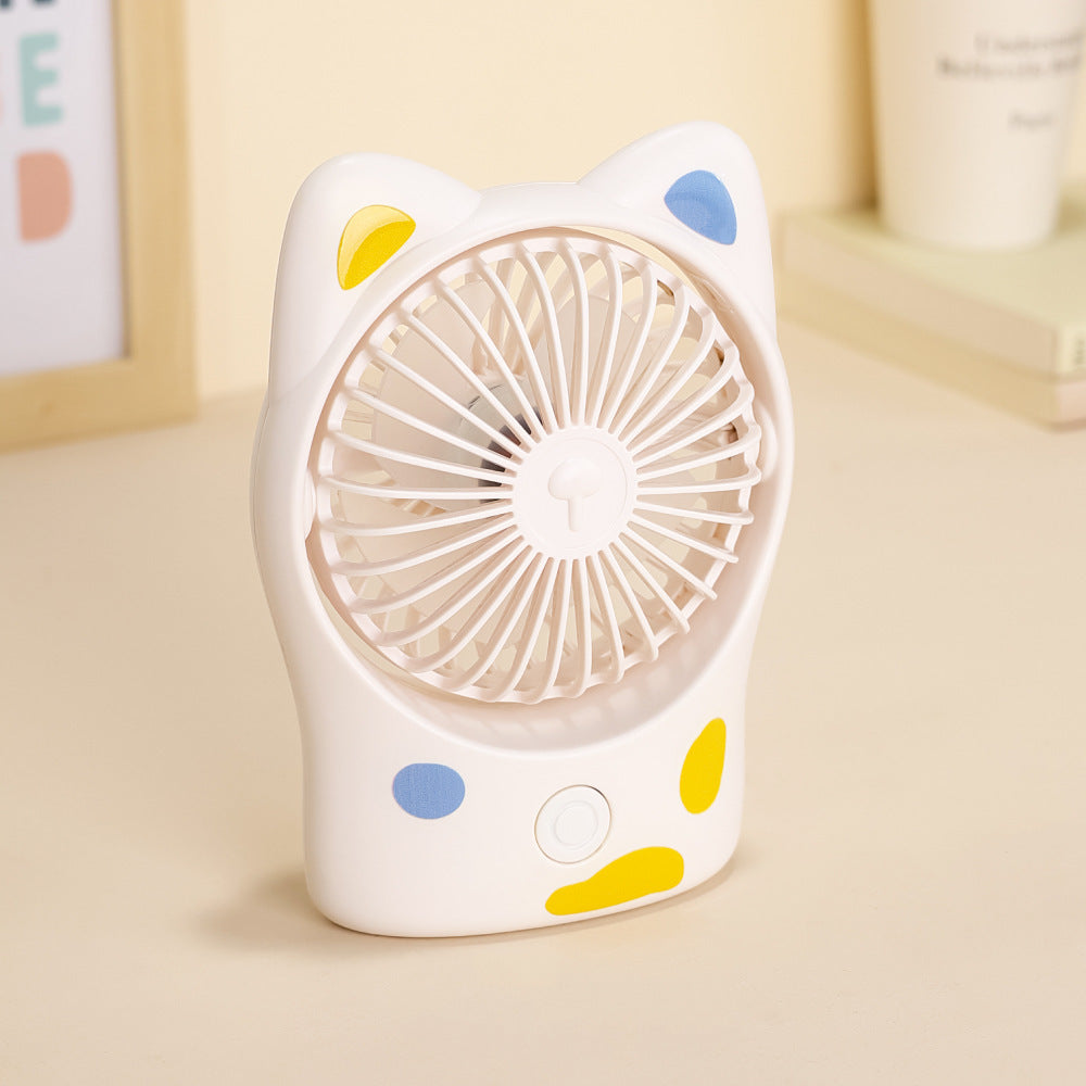 Unisex portable table fan with cat ears quiet motor and rechargeable battery Bowlift