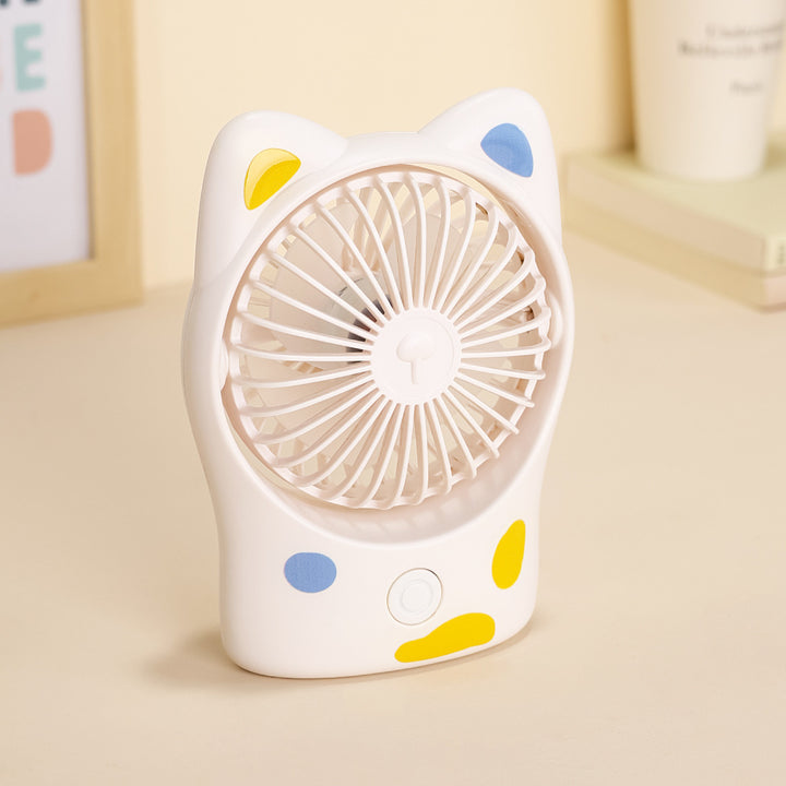 Unisex portable table fan with cat ears quiet motor and rechargeable battery Bowlift