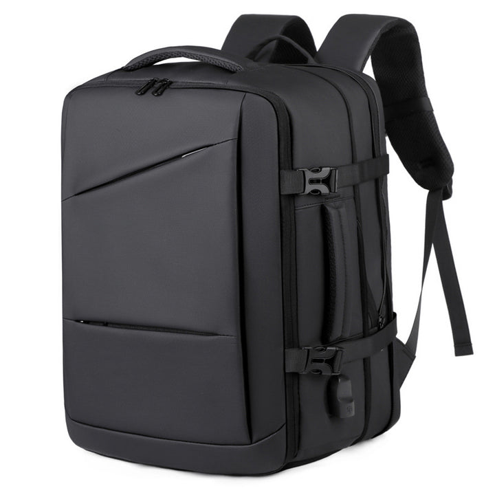 Functional Business Backpack with Expandable Storage and Ergonomic Straps Bowlift