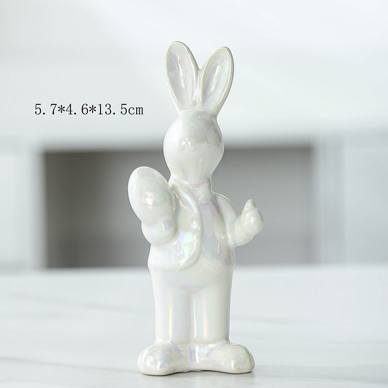 Decorative Ceramic Bunny Bowlift