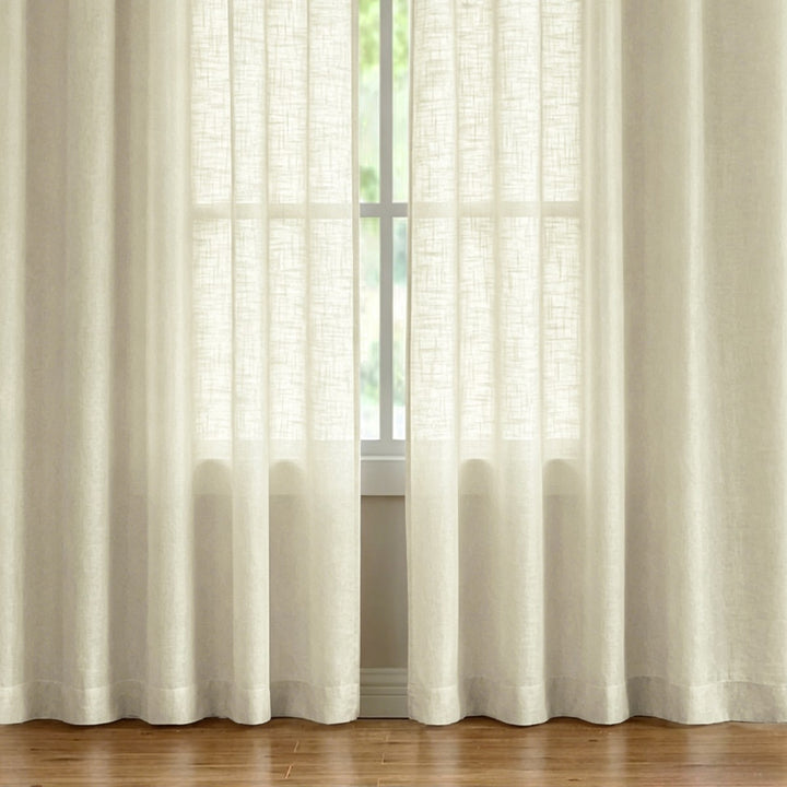 Sheer Linen Window Curtains Bowlift