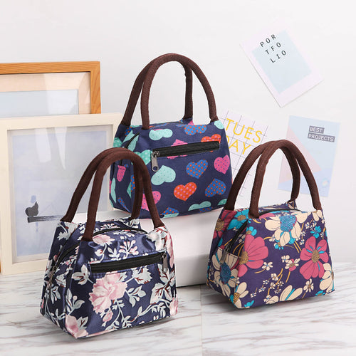 Floral Print Insulated Lunch Carrier Bowlift