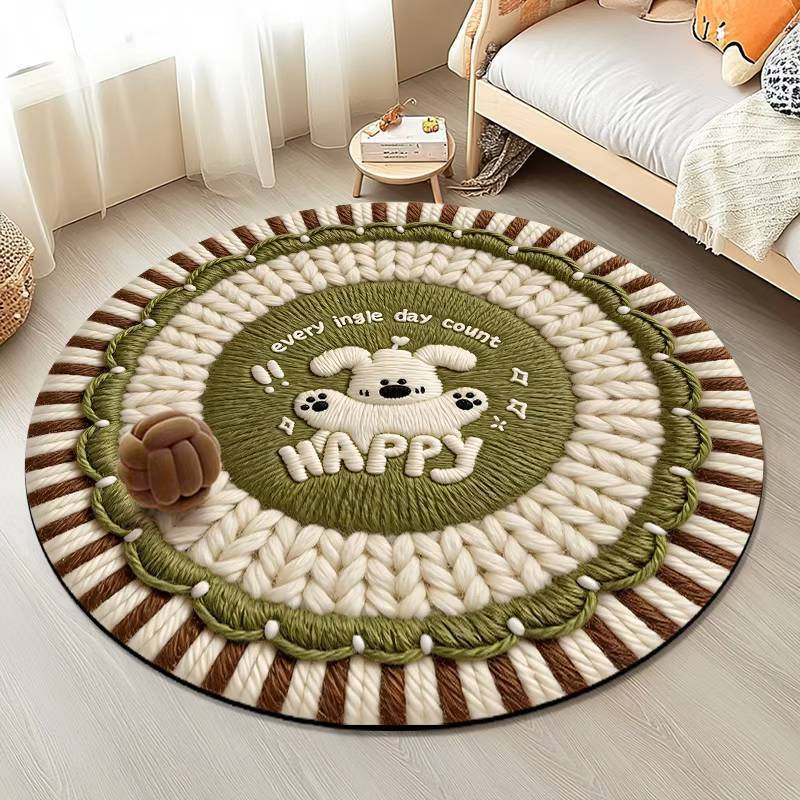 Cute Cartoon-Themed Plush Area Rug
