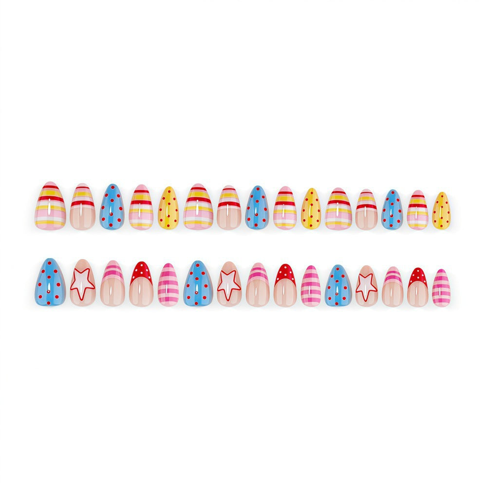Creative Nail Art Set with Colorful Patterns Bowlift