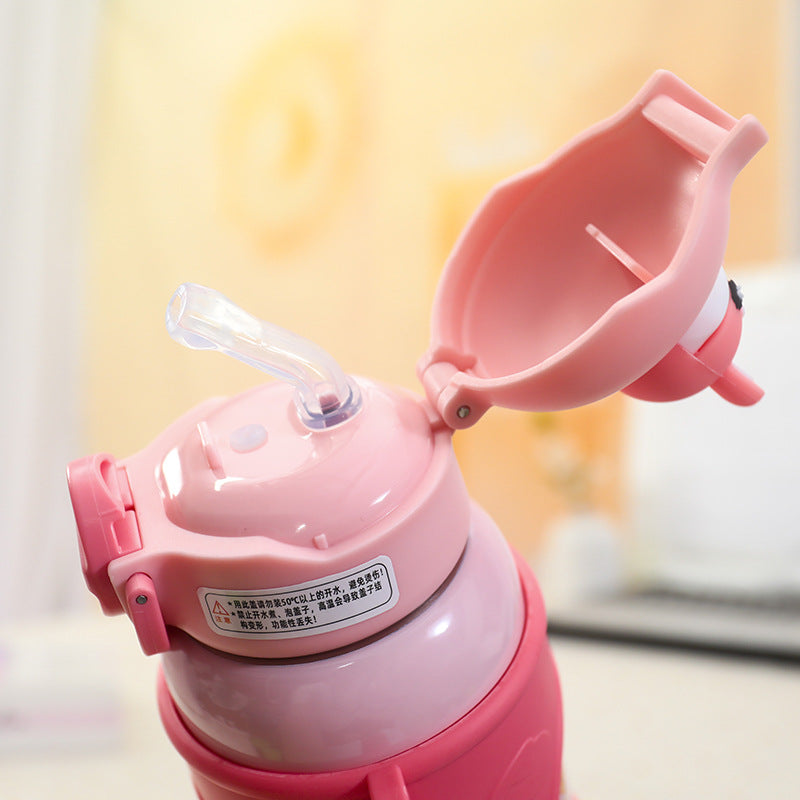Women's High-Quality Insulated Drinking Bottle with Cute Frog Design Bowlift