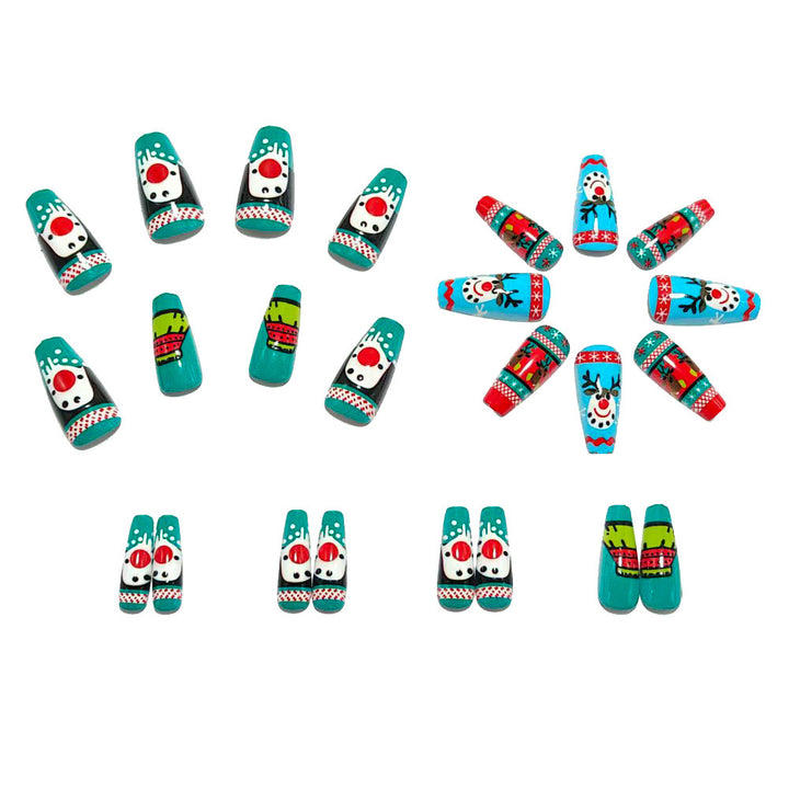 Artificial nails with festive Christmas design Bowlift