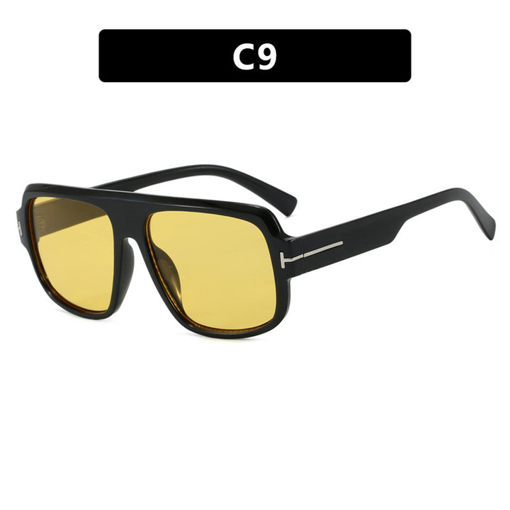 Women’s fashionable square sunglasses with trendy tortoiseshell pattern Bowlift