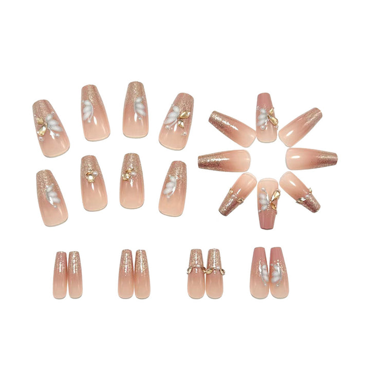 Luxury glitter design artificial nails Bowlift