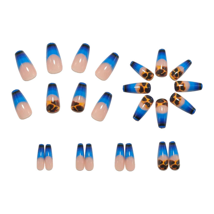 Artificial nails with elegant gradient and fashionable animal design Bowlift