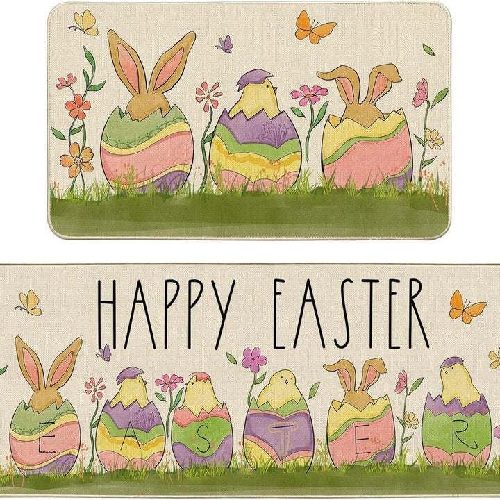 Decorative Bunny Print Runner Mat Bowlift